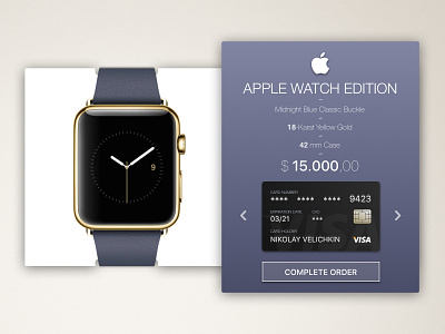 Credit Card Checkout 002 apple card card checkout dailyui order sign in sketch ux watch