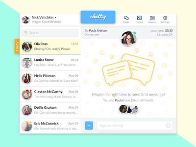 Chattsy - Chat App 013 13 app challenge chat concept dailyui messenger prototype ui ux web
