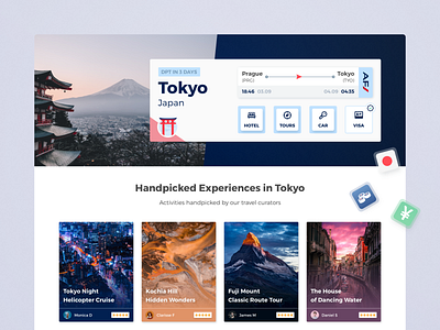 Cross-sell Offer Page crosssale flight flight booking guide landing landing page ticket tokyo tours travel upsell