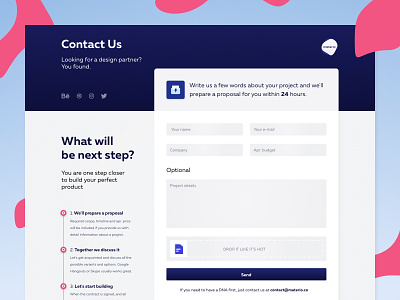 Materio - Contact page