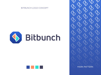 Bitbunch - Logo branding concept crypto crypto trading grid logo pattern trading