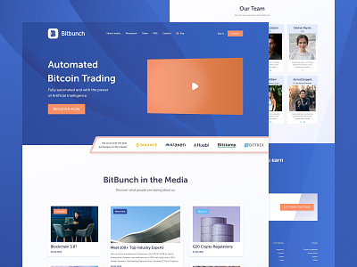 Bitbunch - Landing Page bitcoin crypto crypto exchange exchange fintech header homepage landing trading website