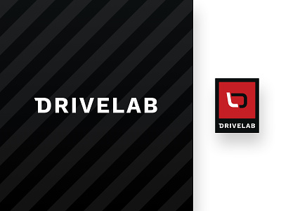 Drivelab | Logo automative black and red car drive logo logo design logomark logotype motorsport race racing racecar service shop