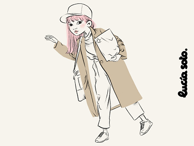 🚏 Bus character illustration editorial illustration fashion illustration flat colour illustration girl illustration illustration magazine illustration minimal illustration