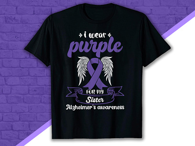 Alzheimer's awareness t-shirt design branding custom design fashion graphic design illustration logo merchandise skin print t-shirt t-shirt bundle ui