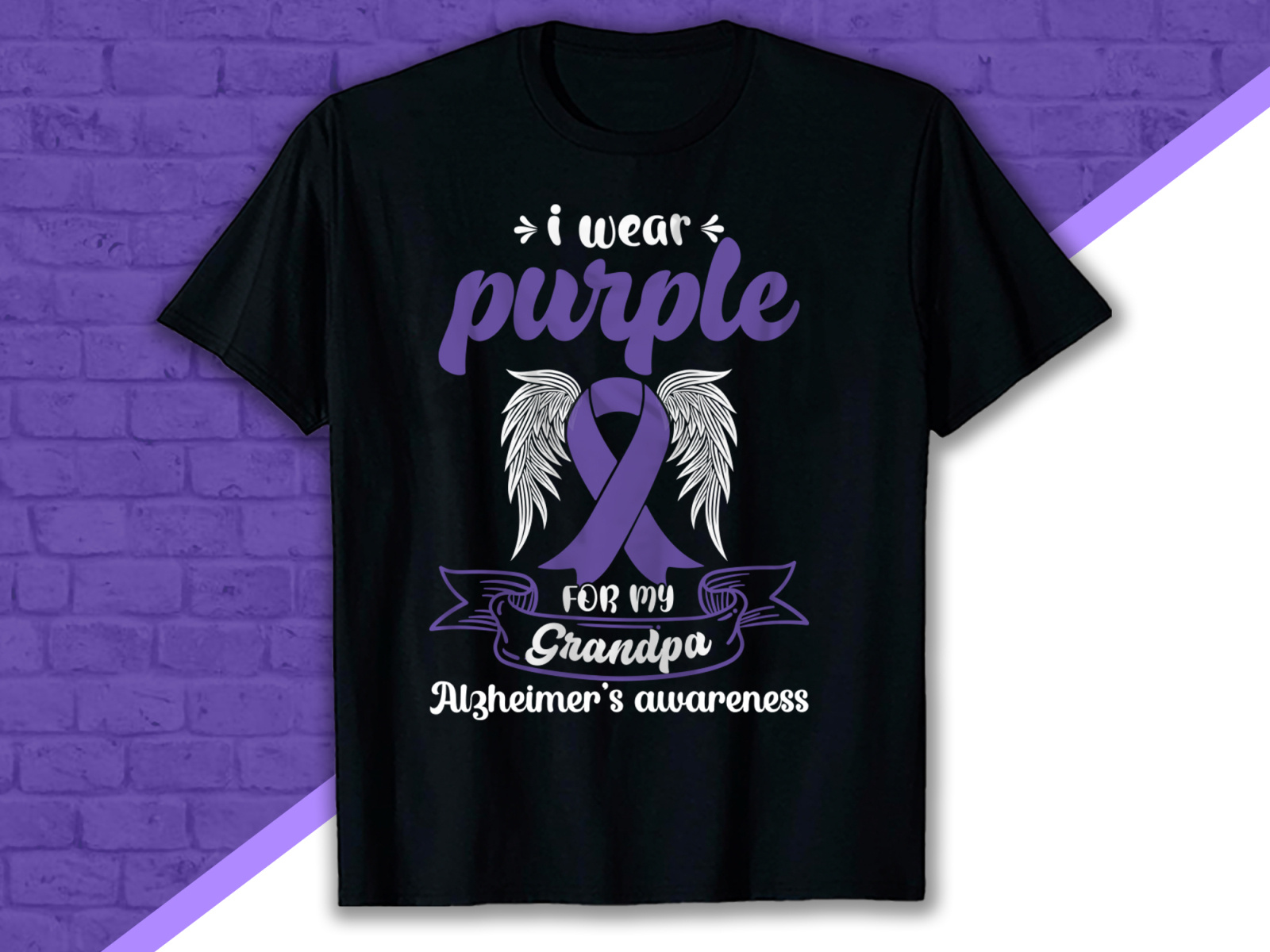 Alzheimer's awareness t-shirt design by Merch Creation on Dribbble