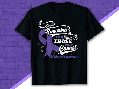 Alzheimer's awareness t-shirt design custom design fashion graphic design illustration merchandise skin print t shirt