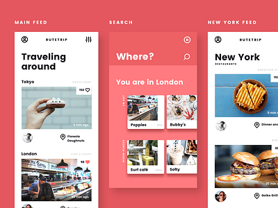 Routetrip - Travel APP airbnb app application dailyinspiration interface minimal mobile travel ui