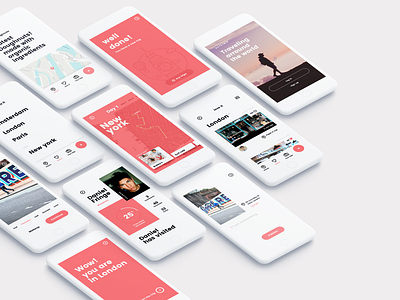 Routetrip - Travel APP airbnb app application dailyinspiration interface minimal mobile travel ui