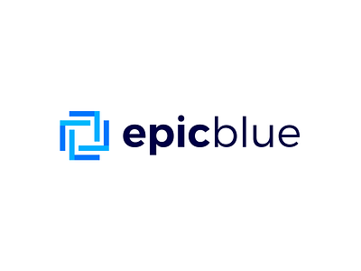 EpicBlue - Logo Design Exploration (for sale) ai app arrow artificial intelligence brand identity branding clean corporate for sale unused buy identity intelligent location logo logo design logo designer logotype media tech digital software symbol system