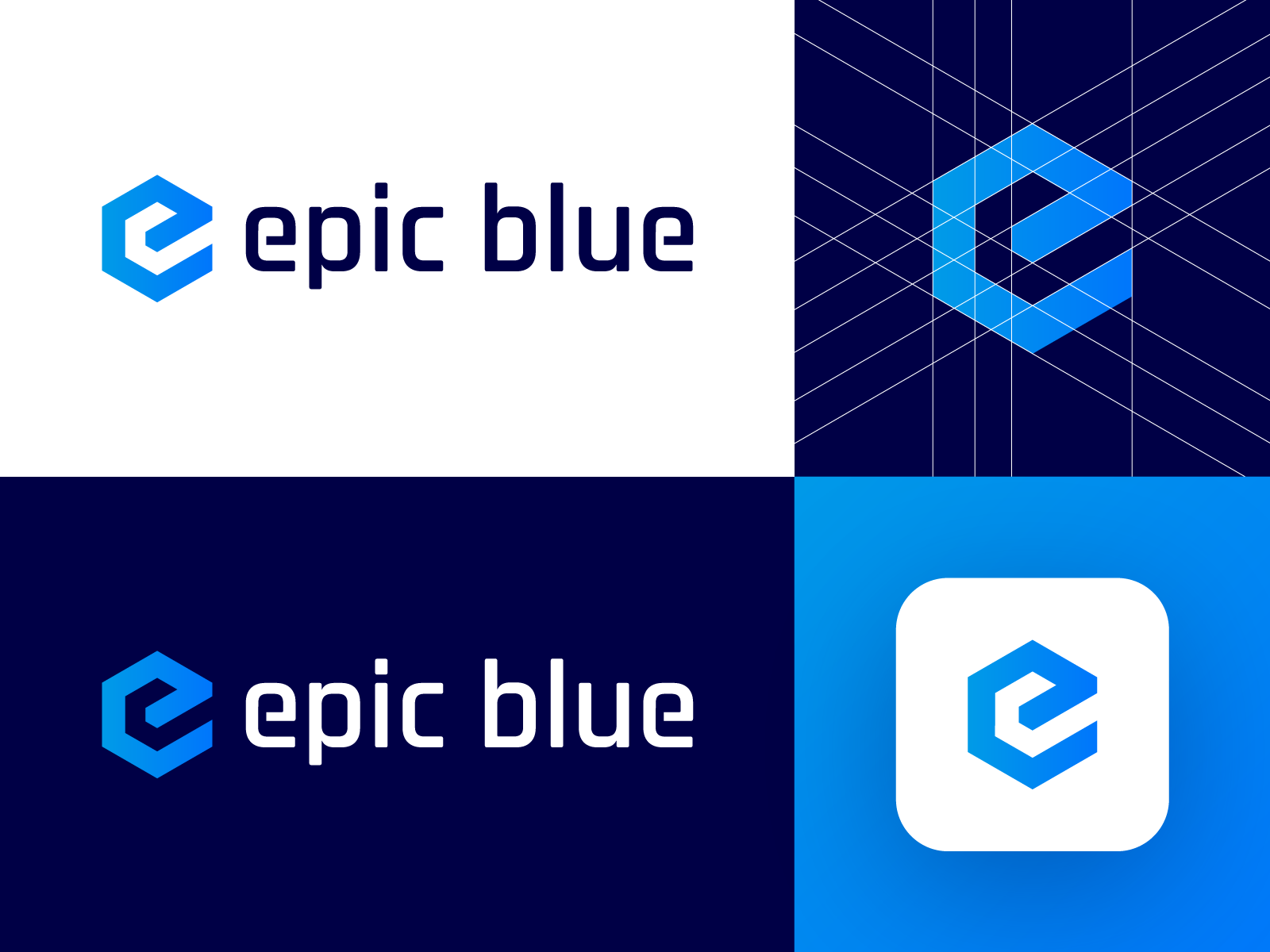 Epic Blue Logo Design Exploration by Eugene MT on Dribbble