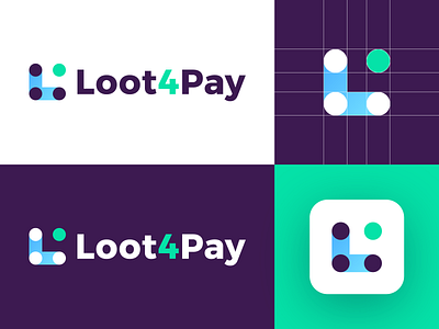 Loot4Pay - Logo Design Concept (for sale) app icon brand identity branding buttons corporate for sale unused buy gradient identity joystick l letter logo lettermark logo logo design logo designer logotype loot media tech digital symbol tech wordmark