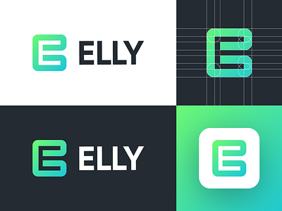 Elly - Logo Design Concept (for sale) app icon brand design brand identity branding corporate design e letter logo for sale for sale unused buy gradient icon identity logo logo design logo designer logotype media tech digital negative space logo smart design symbol