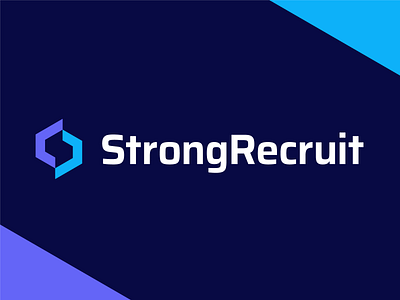 StrongRecruit - Logo Design Exploration (for sale) brand design brand identity branding for sale unused buy hr identity identity design job position logo logo design logo designer logotype media digital negative space logo rectruit s letter logo smart logo strong bold solid symbol tech