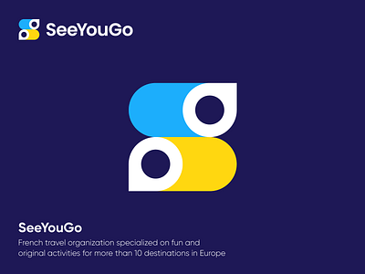 SeeYouGo - Approved Logo Design brand design brand identity branding branding agency corporate identity identity design location pin logo logo grid logodesign logotype logotype designer media tech digital pin travel s letter logo s monogram smart logo symbol travel fun activity destination