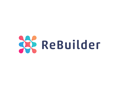 ReBuilder Logo clean device gradient health icon logo medical muscle nerve nice repair