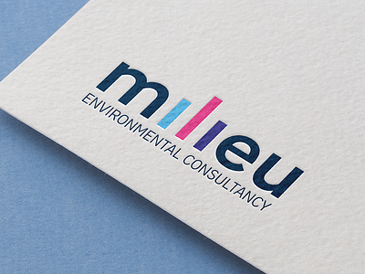 Milieu Logo Design clean consultancy creative letters logo nice simple wordmark