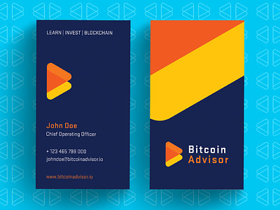 BitcoinAdvisor Business Card bitcoin branding business card crypto cryptocurrency finance identity logo logo design logo designer money trading