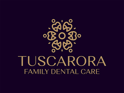 Family Dental Care branding care dental dentistry design elegant flower logo