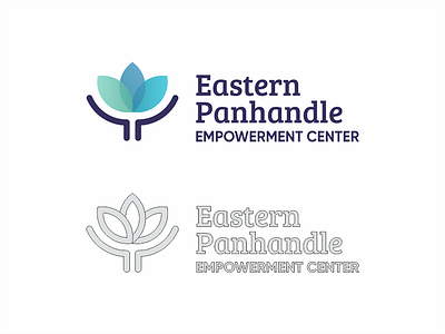 Empowerment Center Logo center clean empowerment gradient hand help layer leaf logo nice support transparency