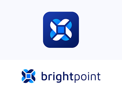 Brighpoint - Logo Design Exploration app branding clean corporate design finance fintech gradient icon identity layer logo logo design logo designer logotype mark media digital tech monogram symbol tech