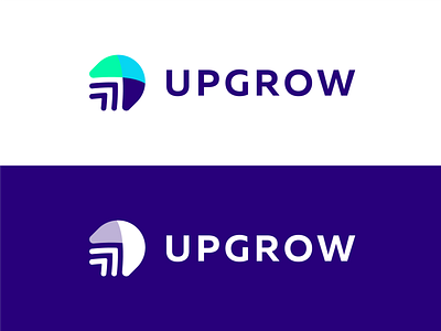 UpGrow Logo Design Concept app arrow branding clean design icon identity layers letter logo logo design logo designer logotype symbol tech