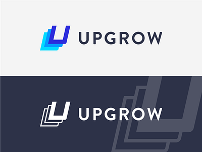 UpGrow Logo Design Exploration branding clean corporate design icon identity layers letter letters logo logo design logo designer logotype monogram nice stairs symbol tech u letter vector