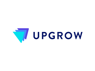 UpGrow Logo Design arrow arrows blue branding clean corporate design flat grow icon identity layers logo logo design logo designer logotype mark nice symbol vector