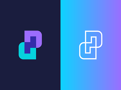 P Logo Design Exploration app blue branding clean corporate design gradient icon identity layers letter logo logo design logo designer logotype mark monogram nice symbol tech