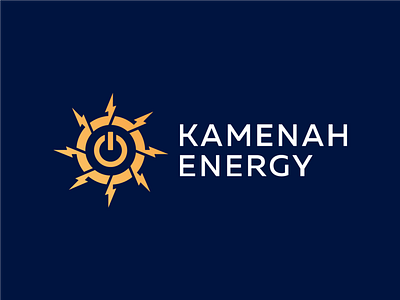 Kamenah Energy - Approved Logo Design branding clean corporate design gradient icon identity logo logo design logo designer logotype nice renewable energy solar energy solar panel solar panels sun logo symbol tech vector