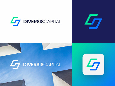 DiversisCapital - Logo Design Concept (for sale) app branding clean corporate design digital finance for sale unused buy gradient identity letters logo logo design logo designer logotype monogram letter mark nice symbol tech vector