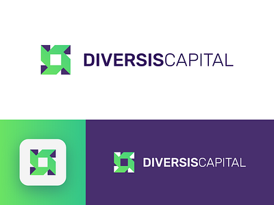 DiversisCapital - Logo Design Exploration branding clean corporate design digital finance for sale unused buy gradient icon identity letters logo logo design logo designer logotype monogram letter mark nice symbol tech vector