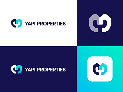 Yapi Properties - Logo Design Exploration (for sale) app branding corporate design for sale unused buy gradient identity letter letters logo logo design logo designer logotype mark media digital tech media tech digital monogram symbol tech y logo letter project