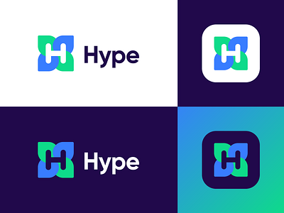 Hype App - Logo Design Concept app branding corporate design digital media for sale unused buy icon identity letter letters logo logo design logo designer logotype mark monogram nice pin location hype symbol tech