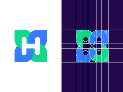 H Letter - Logo Grid