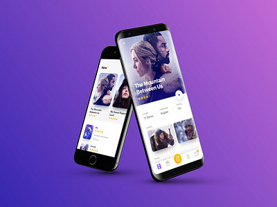 🎞 Cinema App UI galaxy s9 iphone 8 mobile app mockup placeit samsung smartmockups template ui