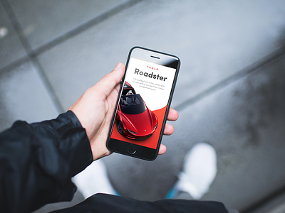 🚗 Tesla Roadster interface iphone 8 mobile mockup placeit smartmockups template ui