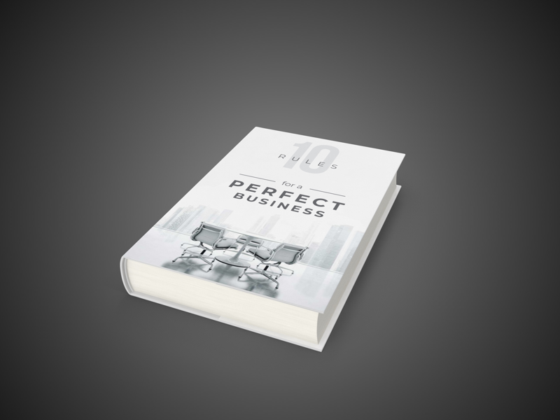 π 10 Rules business book cover mockup template smartmockups placeit print book cover