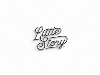 Little Sttory brand design handlettering logo monoline story typo typography vintage