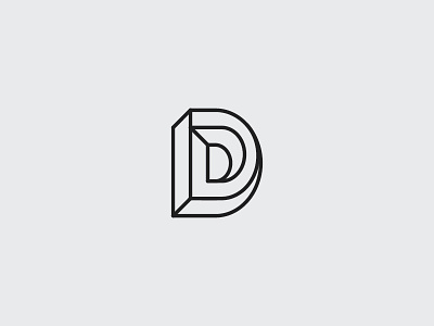 D Monogram Logo black branding d design letter logo mark minimal monogram