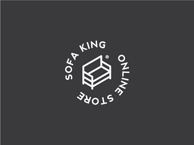 Sofa King logo design in white branding design furniture logo minimal sofa