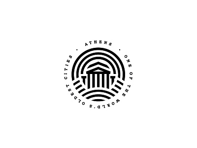 Athens city badge badge brand logo minimal samples