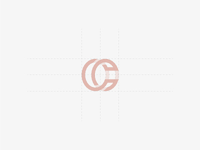 Chic fasfion grid logo minimal monogram