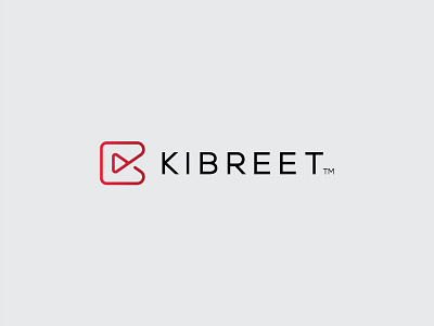 Kibreet Production brand k logo monogram red video