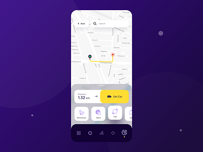 Map - Car booking UI