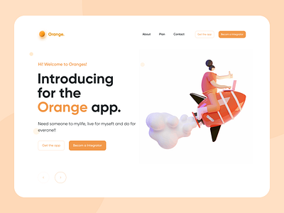 Orange - Dating app app design branding design illustraion logo ui ux webdesig