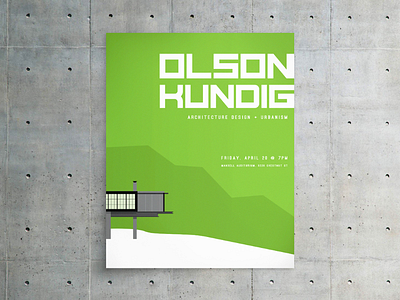Olson Kundig Event Poster architecture design flat design graphic design olson kundig poster vector