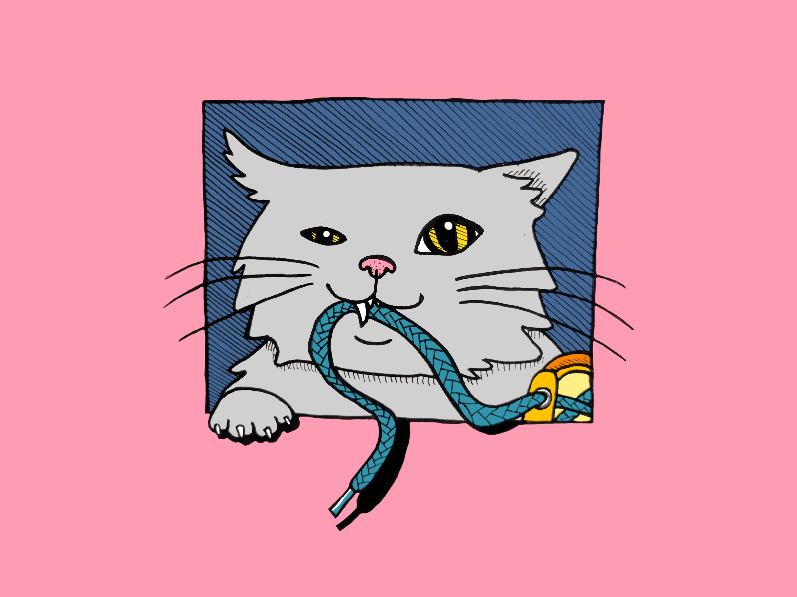 Chewing That Shoelace by Zara Leventhal on Dribbble