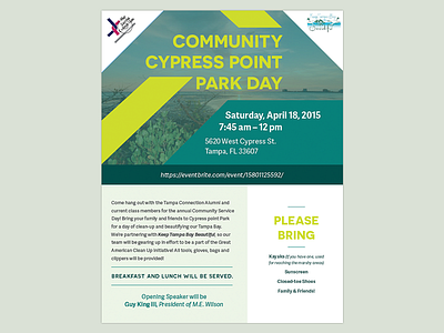 Cypress Point Park Day Flyer