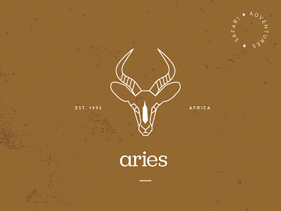 Aries Safari Adventures brand branding logo